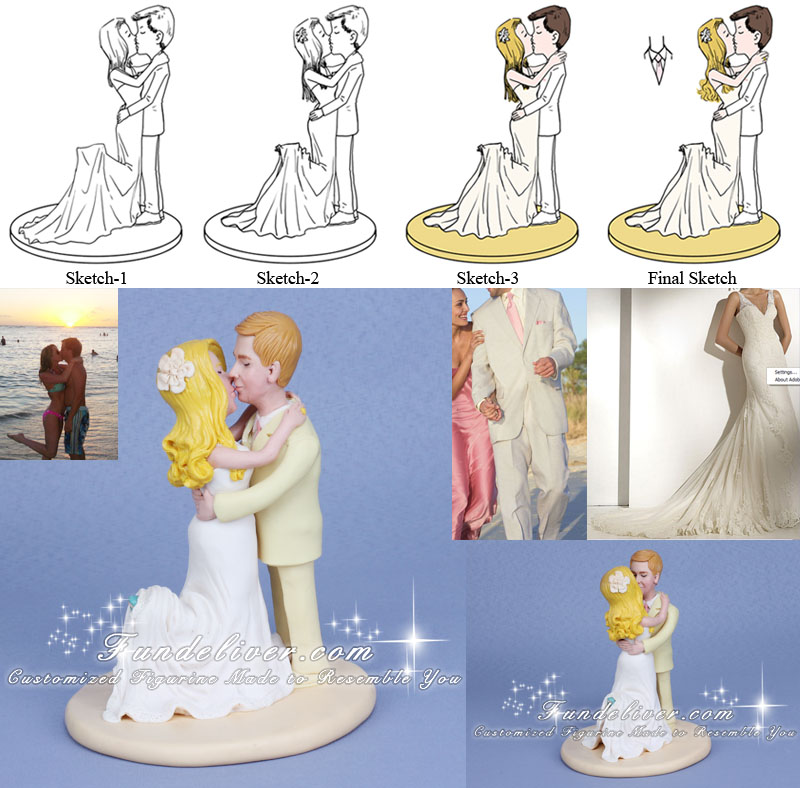 Kissing Toppers for Wedding Cake